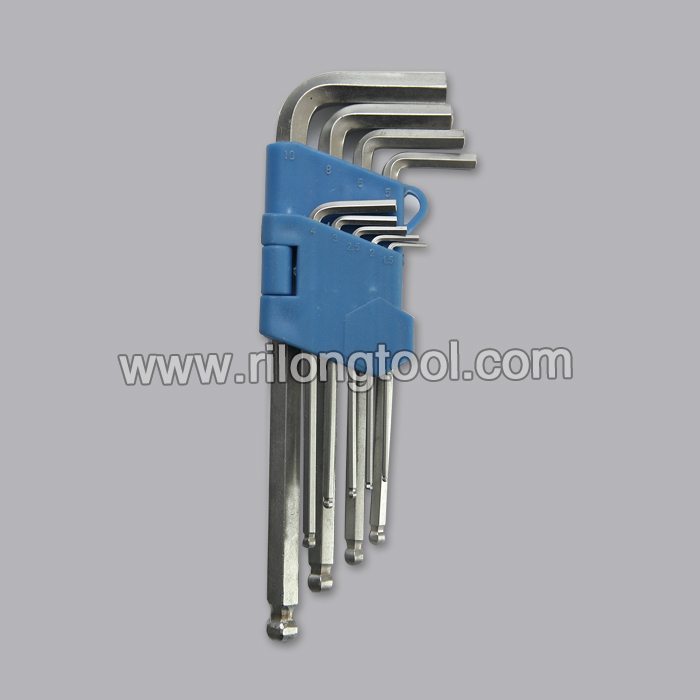 7 Years Factory 9-PCS Ball-point Hex Key Sets packaged by folded plastic frame for Bahrain Manufacturers