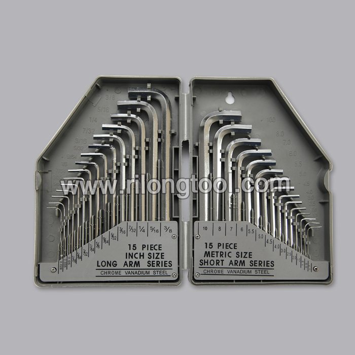 30-PCS Hex Key Sets surface by Chromeplate BMC包装