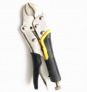 5″ Backhand Curved Jaw Locking Pliers with Jackets