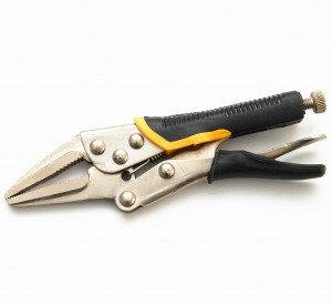 6.5″ Backhand Long nose Locking Pliers with Jackets
