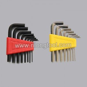 8-PCS Short Hex Key Sets packaged by plastic frame