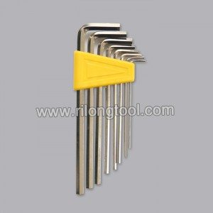 Set di chiavi esagonali lunghe da 8 pezzi confezionate con telaio in plastica