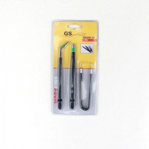 12 Years Manufacturer
 3-PCS Anti-static Tweezer Sets Greek Factory